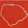 .925 Silver Chain Bracelet (Italy) - Very Fine and Delicate - Length 185 mm