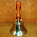 Quality Brass School Bell - Beautiful Tone - Height 210mm Bell Diam 125mm