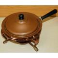Copper Pan on Heating Stand - Pan Diameter 210mm