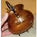 Small Ornamental Copper Potjie Pot- Height 100mm Diam. 130mm