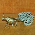 Brass Elephant with Cart - Total Length 200mm Height 110mm