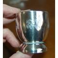 Pair of ANGORA Silver Plated Egg Cups with lamb motif's