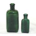 9 Assorted Vintage Poison Bottles - Tallest is 170mm - Read Description for details
