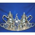 Stunning Quality EMESS Silver Plated Tea Set on Tray - See Pictures and description for details.