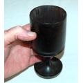 Small Wooden Pestle and Mortar plus a Wooden Goblet - Pestle is 85mm in height