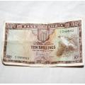 Bank of Zambia TEN Shillings Note (USED)