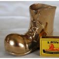 Vintage Brass Hobnailed Boot - Height 90mm