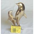 Quality Brass Dolphins - Height 155mm