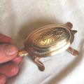 Small Brass Tortoise Trinket Box - Length 80mm