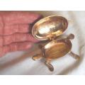 Small Brass Tortoise Trinket Box - Length 80mm