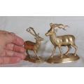 2 Brass Stags - Height 85mm - Sold as one lot.