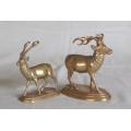 2 Brass Stags - Height 85mm - Sold as one lot.