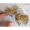 2 Quality Brass Crabs - As per pictures - Width 95mm