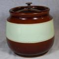 AONIAN Tobacco Jar - Good Condition - Lid Seals - Made n England - Height 130mm Dia 140mm