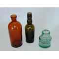 Vintage 2oz Bovril Bottle plus 3 other collectable bottles - As per pictures