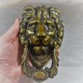 Large Heavy Vintage Cast Brass Lion Door Knocker - Height 185mm Width 110mm - Weight 929 Grams