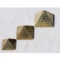 Quality Miniature Brass Sarcophagus and the 3 Pyramids of Giza. Sold as 1 lot . See Pictures