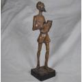 Don Quixote - Hand carved wooden figurine OURO Spain - Height 250mm