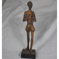 Don Quixote - Hand carved wooden figurine OURO Spain - Height 250mm