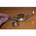 Quality Vintage Brass Genie Lamp or Incense Burner - Length 160mm