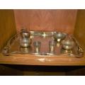 Lovely Vintage Brass Tray with 6 Assorted Brass Items - See Description For Details