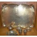 Lovely Vintage Brass Tray with 6 Assorted Brass Items - See Description For Details