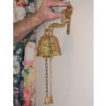 Vintage Brass Sanctuary Bell with Adam and Eve Serpent Hook. See description for details