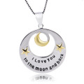 I Love You To The Moon and Back Necklace Pendant