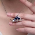 BEAUTIFUL Butterfly crystal pendant necklace