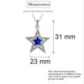 Gold Plated Austrian Crystal 5 Star Pendant