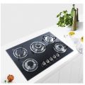 5 Plate Glass Gas Stove - 77x51cm