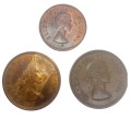 X2 1960 penny X1 1960 half penny