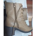 Genuine MADISON Lace up MID CALF BOOTS (Mint Condition, still as new)