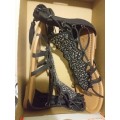 Sole Candy Black Aries Gladiator Sandals Thong