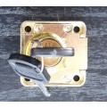 Gold Coloured Drawer/Cabinet door/cupboard door lock with 2 keys