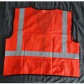 Reflective vest with zipper and PVC ID pouch