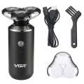 VGR razor electric usb rechargeable razor men`s body wash and shave