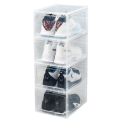 1pc Transparent Shoe Box Dustproof Storage Box Combination Shoe Cabinet Clamshell Shoe Organizer