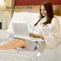 Computer desk folding bed desk learning adjustable laptop lazy small table with small fan