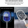 2 in 1 Rechargeable Electric Fly Swatter, Mosquito Swatter for Indoor and Outdoor