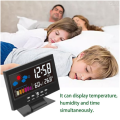 Electronic Digital Temperature Humidity Monitor Clock Weather Forecast Clock