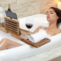 Acacia Wooden Bath Tub Tray, Bathroom and Bed Tray for Persons,  Luxury Bathtub Caddy Tray
