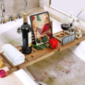 Acacia Wooden Bath Tub Tray, Bathroom and Bed Tray for Persons,  Luxury Bathtub Caddy Tray