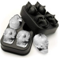 Halloween Skull Shape 3D Ice Cube Mold Tray, Whiskey Flexible Silicone Ice Cubes