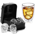 Skull Shape 3D Ice Cube Mold Tray for Halloween, Flexible Silicone Ice  for Whiskey
