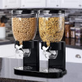 Dry Food Dispenser Dual Grain Sealed Storage Kitchen Dual Compartment Food Jar Dispenser