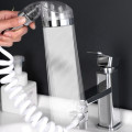 Shower Set Handheld Retractable Pressurized Spray Head Bathroom Faucet