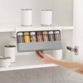 Condiment Bottle Rack Wall Mount Under Cabinet Condiment Rack Organizer Kitchen Grey