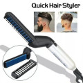 Men Multifunctional Straighten Brush Curling Iron Hair Volumize Flatten Side Quick Styling Tool