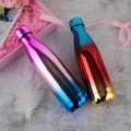 Stainless steel thermos sports bottle gradient color cola bottle travel thermos